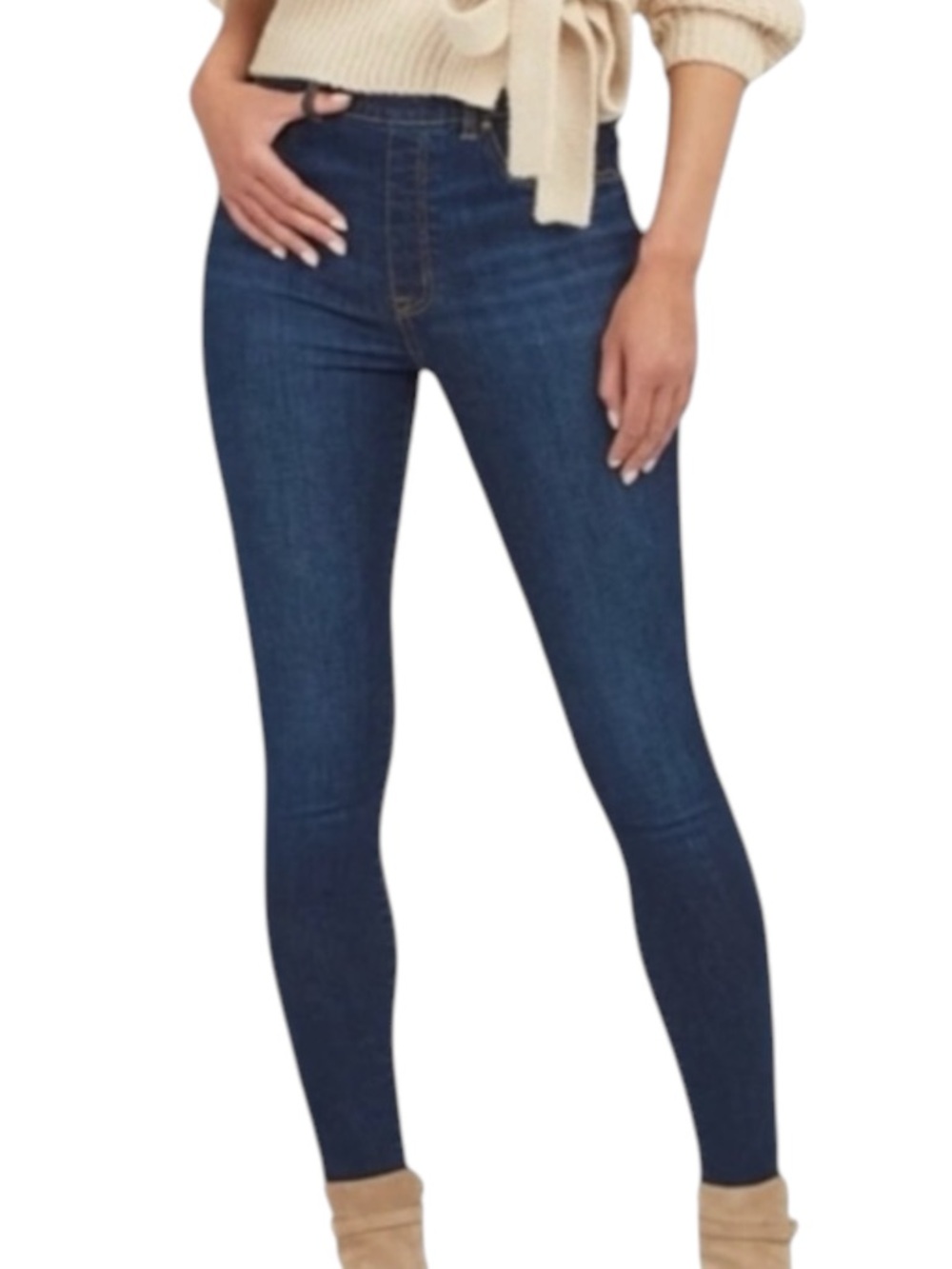 SPANX Ankle Skinny Jeans in Midnight Shade Size Small